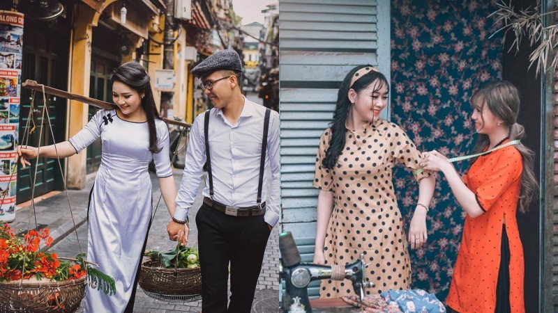 Tạo dáng chụp ảnh tết theo phong cách cổ điển